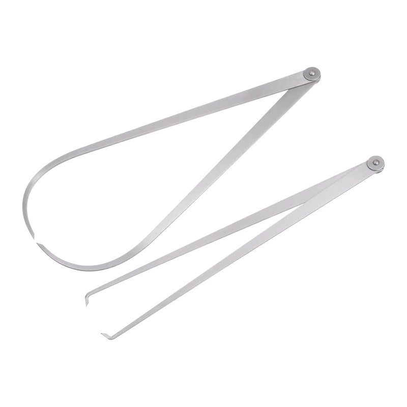 Kozelo Firm Joint Inside Outside Caliper Set - [16 Inch] Stainless Metal Firm Friction Joint Measurement Tool for Size Measuring Use, Silver Tone - Image 2